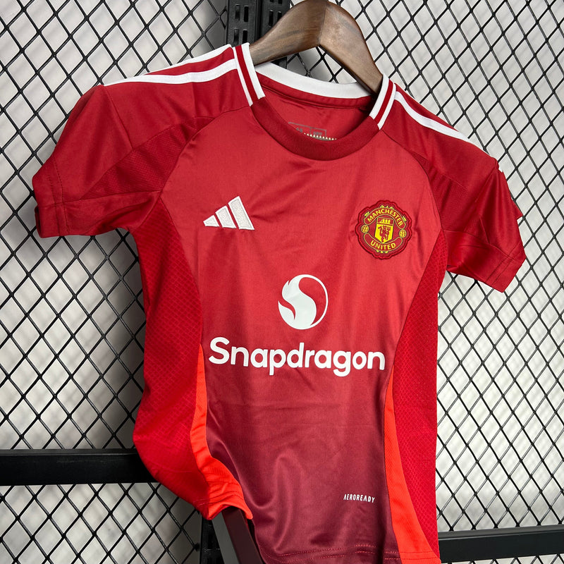 Kit Infantil do Manchester United 2024/25 - Home