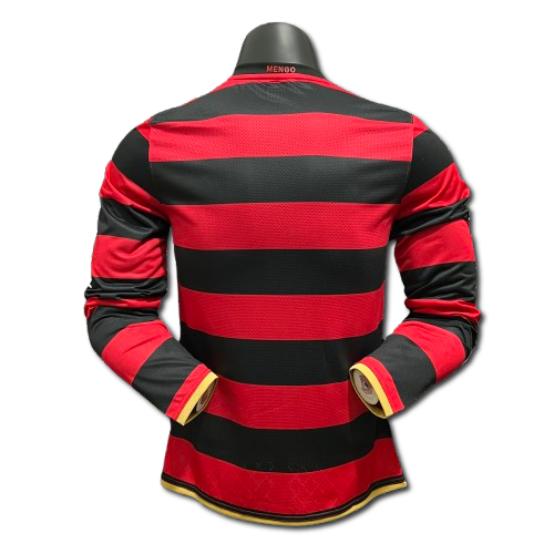 Camisa Flamengo Retrô Manga Longa Torcedor 2009 - Vermelho e Preto