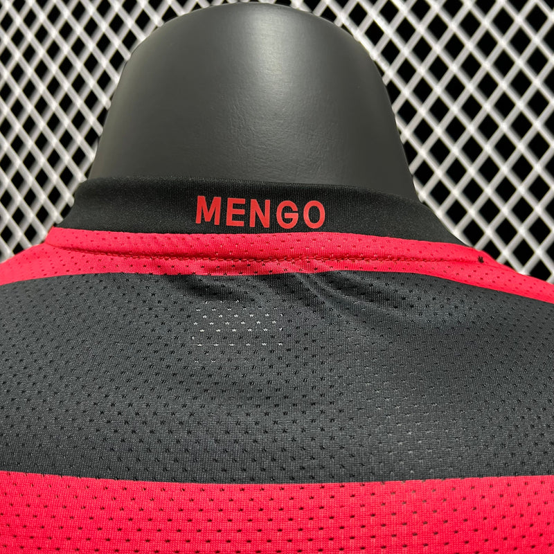 Camisa Flamengo Retrô Manga Longa Torcedor 2009 - Vermelho e Preto